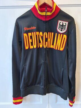 Mondetta Sportswear Deutschland Germany Flag track jacket, Size Large, black